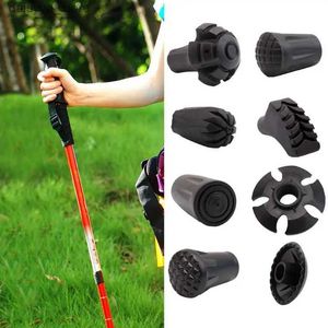 Trekking Poles Climb Replacement alpenstock hike Protector Cap Tip Rubber Basket Snow Sport Trekking Pole Nordic Walk Stick for outdoor campingL23118