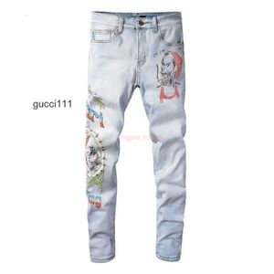 Washed es amari Printing amirl Light amirlies Personalisiert am Denim Pants amis 863 imiri Color amiiri Distressed Designer Character Clothing Trend Jeans Vers K6W9