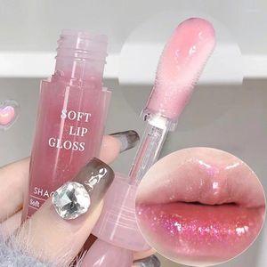 Lip Gloss Waterproof Pearl Diamond Transparent Glass Oil Lasting Moisturizing Shine Glitter Lipstick Lips Makeup Cosmetics