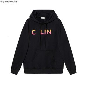 Designer Cel Women and Men Hooded Hoodie High Edition Cl Hooded Rainbow Letter Terry Sweater Unisex Rainbow Gradient Print Hoodie Loose Fit Cel Slma MPJL X58W