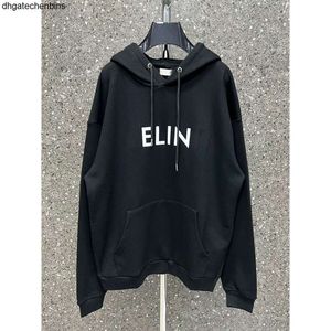 Tasarımcı Cel Kadınlar ve Erkekler Kapşonlu Hoodie Chaopai C Ev Ön İngilizce Alfabe Baskılı Özel Dokum ve Özel Boya OS Gevşek Gerçek Basılı Terry Hoodie Cel JFE0 DT1I PH5U