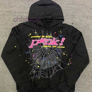 Sp5der web hoodie designer sweatshirt män skum euro-amerikansk ins millennium y2k 23 ny stil svartrosa sml xl fast färg lång ärm 2m3b