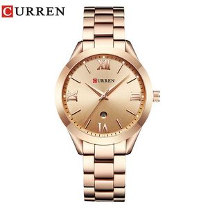 Curren relógio de ouro feminino relógios senhoras 9007 aço pulseira feminina relógios feminino relogio feminino montre femme cx20072192x