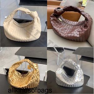 venetassbottegass Borsa a mano Jodie intrecciata Borsa a tracolla Borsa a tracolla per adolescenti Designer di lusso da donna Pochette in morbida pelle sotto le ascelle annodata pieghettata per maglieria Gnocco cy