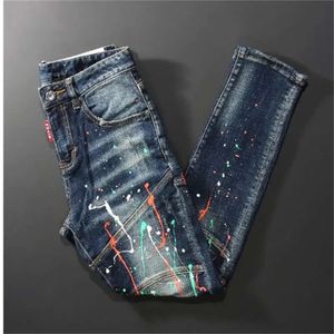 2023 Designer Mens Amires Jeans Hip-Hop Fashion zamek błyskawiczne Plecia dżinsowe spodnie retro pod kroki szwy męskie designerskie dżinsy dla mężczyzn dżins 841
