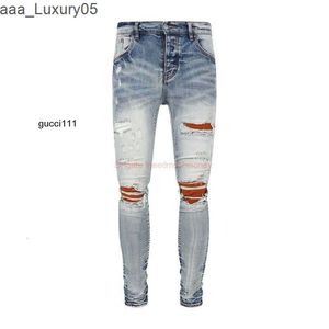 Pants AM es amari Mens High amirl Designer Clothing amirlies Jeans Denim am es New amis Wear Collection imiri Street Fashion amiiri Letter Embroidery Perforate 0MNF