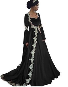 Långa ärmar Formella aftonklänningar Atin Lace Appliques A-Line Plus Size Prom Party-klänningar HD1028