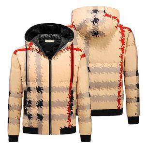 Jaqueta masculina Parkas Jaquetas reversíveis Mantenha quente e à prova de vento Casacos Casacos Engrossar para resistir ao frio Casaco de inverno Casaco clássico com estampa de listras xadrez