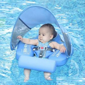 Brinquedos de banho Mambobaby Effen Não-inflável recém-nascido Taille Float Lie Down Pool Swimming Ring Swim Trainer para Baby262X Drop Delivery Baby Otj30