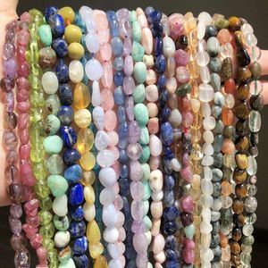 5–8 mm natürlicher rosa Opal-Mondstein, bunter Fluoritstein, unregelmäßige Abstandsperlen für die Schmuckherstellung, DIY-Armband