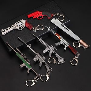 Designer Keychain accessories Jedi Peace Elite Key chain for men Anime Eat Chicken game Anime Alloy model gun key chains rings pendant Gifts