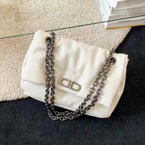 Flap Luxury Designer Womens Evening Bag Underarm Couro Genuíno Sacos de Embreagem Ombro Moda Mens Bolsa Cross Body Totes Travel White Bags