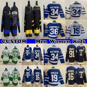 Maglia da hockey 34 Auston Matthew 91 John Tavares 16 Mitchell Marner 36 Jack Campbell Personalizzato Uomo Donna Gioventù Qualsiasi nome Qualsiasi numero Mostra logo O 58