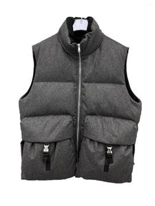 Women's Vests Vest Jacket Stand-up Collar Short Loose Version Double Pocket Design Warm And Comfortable 2023 Winter 1118