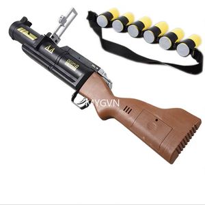 M79 Howitzer Toy Gun Soft Bullet Rocket Launcher Manual Shooting Model for Boys Kids Children Outdoor Games