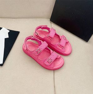 Luxury Women's Casual Sandals High Quality Real Leather Beach Slippers Ladies Classics Slide Shoes Female Flip Flops Sandal C085466