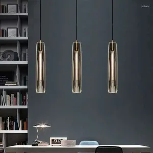 Pendellampor nordiska led designerlampa modern lyx hanglamp för kök matsal sängplats armaturupphängning loft ljus fixtur