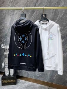 Mens Designer Chrome Winter Heart Felpa con cappuccio Ch Manica lunga Giacca cromata Cappotto allentato Felpa con cappuccio Uomo Donna Hip Hop Chromees Hearts Fiore pullover MZEG