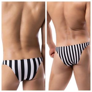 Underpants Men's Underwear Briefs Cotton Striped Sexy Slips Cueca Masculina Male Panties Calcinha Gay Sissy For