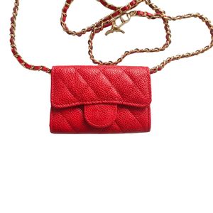 leather wallet designer Red card holder women purses vip
