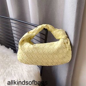 venetassbottegass Woven Jodie Handbag Knot Bag Cowhide Bag Women's Yellow Bag Women's Summer Bag Pleated Cloud Bag Dumpling Bags cy