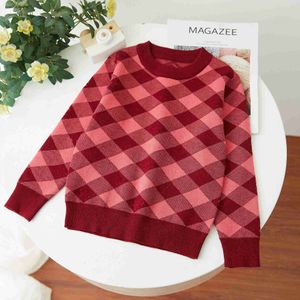 New baby pullover Gradient diamond pattern child sweater Size 100-150 Knitted kids designer clothes toddler hoodie Dec05