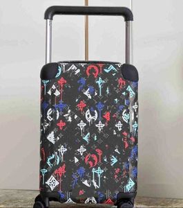 スーツケースファッショングラフィティビッグボックス荷物スーツケース高級デザイナートランクタグボート20インチ