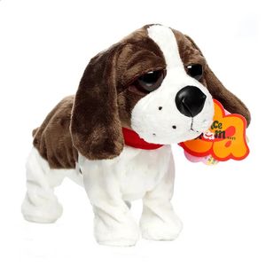 Musica per bambini Giocattoli sonori Controllo elettronico degli animali domestici Robot Cani Corteccia Stand Camminata Simpatico cane interattivo Husky Pechinese per bambini 231218