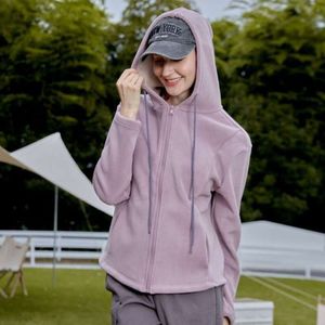 Slim Fit Fleece Cardigan with Winter New Design, Thickened Warmth and Plush Hoodie with Hood and Drawstring Fleece Jacket