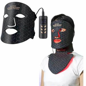 Devices for Face Care Device 4 Colors LED Face Mask Red Light Therapy Facial Neck Po Skin Rejuvenation Facial Mask Anti Acne Bright206E