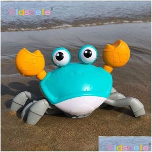 Bath Toys Big Crab Clockwork Baby Infant Water Classic Toy Beach for Drag Tub Summer Kids Drop dostawa prysznic macierzyństwa OTGV8