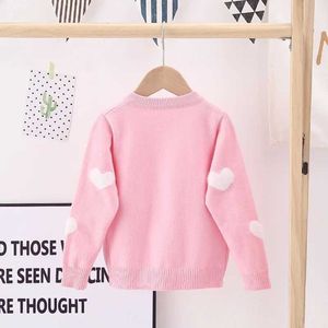 Pullover Kruleepo Girl's Mink Fleece Brocade Sweater Jacket Coat Children Baby Kids Autumn Winter O Collar Cardigan Knitwear Base ShirtL2312155