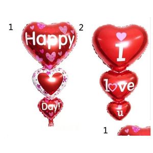 Воздушный шар для украшения вечеринки, 2 размера, воздушный шар, большой, я люблю тебя, воздушные шары с счастливым днем, сердце, помолвка, годовщина свадьбы, Валентина, Drop Dhiup