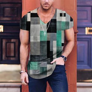 T-shirt da uomo T-shirt da strada retrò Stampata a mosaico personalizzata Connotazione di lusso low-key