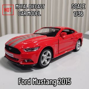 Electric RC Car 1 36 Metal Diecast Model Repilca Ford Mustang Skala miniaturowa kolekcja pojazdu hobby zabawka dla chłopca na Xmas prezent 231218