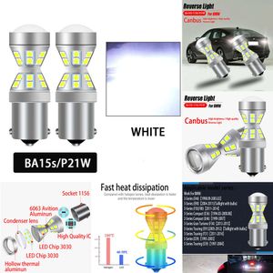 Novas luzes decorativas 2pcs Canbus LED luzes reversas lâmpadas lâmpada de backup P21W BA15S para BMW 3 5 séries E46 E90 F30 F80 E36 E46 F34 E91 F31 E39 1997-2004