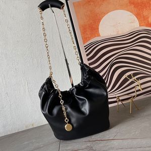 Torebki torebki crossbody torebki torebki o dużej pojemności łańcuch torby na sznurka na ramię oryginalna skórzana dekoracja wysokiej jakości torebka torba czarna