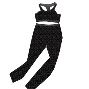 Luxo veludo yog outfit jacquard carta sexy sutiãs esportivos alta elástica leggings apertados verão ao ar livre feminino fitness golfe roupas esportivas
