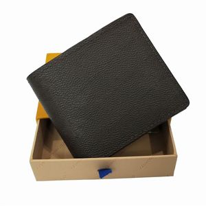 Portafogli corti di tutta la moda in pelle piccoli portate con cartoncino per borsette bifold monete borse da uomo con scatola 11cm285d