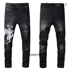 Jeans Amiries Am Amiri Amiiri für schlanke Herren Straight Womens Männer Designer Amari Denim Distelte Ripped S Biker Print Army Amirl Mods Mans Skinny Hosen Layr Layr Layr