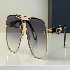 Top Man Fashion Design Solglasögon King II Square Lens K Gold Frame High-End Generous Style Outdoor UV400 Protective Glasses319o