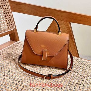 Yeni Tasarımcılar Crossbody Çantalar Valextra Iside For Koşullar Kely Bag Mini Gerçek Deri Kadınlar Ünlü Aynı Stil Doku Gerçek Logo ile