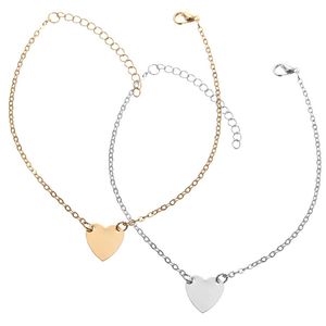 Designerkedja europeiska och amerikanska modeskor Simple Sexy Heart Anklet Kvinnors tillbehör