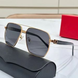 Metal Sunglasses Men Square Fashion Vintage Sun Glasses Luxury Carter Designer Oversized Stylish Cool Deocration Outdoor Shades Eyewear