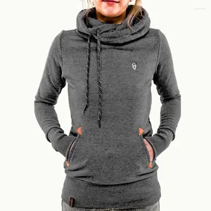 Damen-Kapuzenpullover, modisch, bedruckt, Revers, hoher Kragen, langärmelig, mit Kapuze, Sweatshirts, lässige Pullover-Oberteile