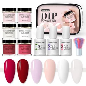 Kits Nail Supplies For Professionals Kit HolographicDust Dipping Powder Without Lamp French Nail Art Decorations Acrylic Set