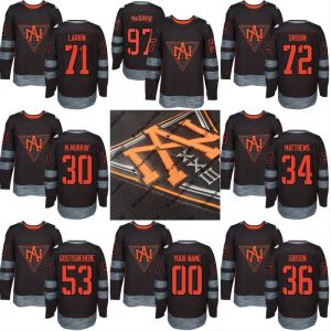 North America 2016 World Cup Of Hockey 53 Shayne Gostisbehere 71 Dylan Larkin 36 John Gibson 37 Connor Hellebuyck Custom Hockey Jersey 11