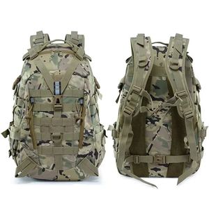 Outdoor Bags 40L Camping Backpack Men's Military Bag Travel Bags Army Tactical Molle Climbing Rucksack Hiking Outdoor Reflective Shoulder Bag 231218