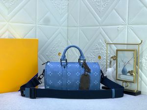 Modische hellblaue Luxus-Designer-Tasche, Handtaschen, Krokodilleder, Umhängetaschen, Geldbörsen, Designer-Damenhandtasche, Umhängetaschen, obere Reißverschluss-Brieftasche