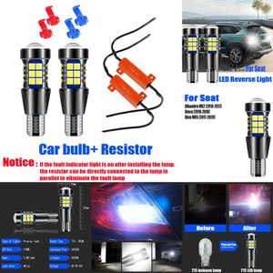 New Decorative Lights 2pcs T15 921 Canbus No Error LED Reverse Lights Bulb W16W Backup Lamp For Seat Alhambra MK2 Ateca 2016-2018 Ibiza MK5 2017-2020
